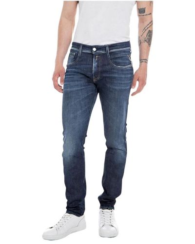 Replay Slim-fit denim jeans - Blu
