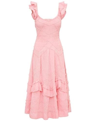 LoveShackFancy Midi Dresses - Pink
