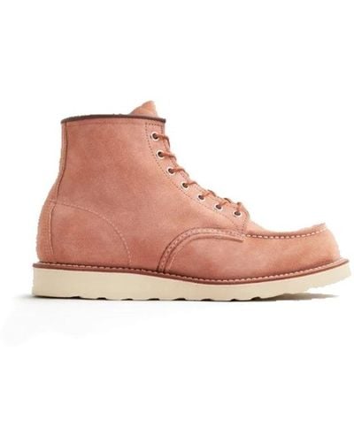 Red Wing Lace-Up Boots - Pink