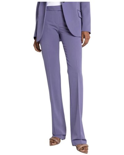 Stella McCartney Pantalones slim mauve de cintura baja - Morado