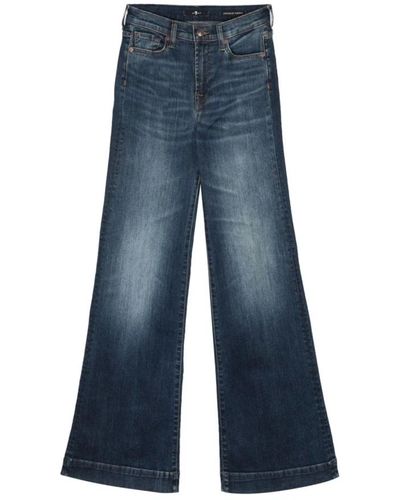 7 For All Mankind Jeans > wide jeans - Bleu