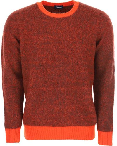 Drumohr Round-Neck Knitwear - Red