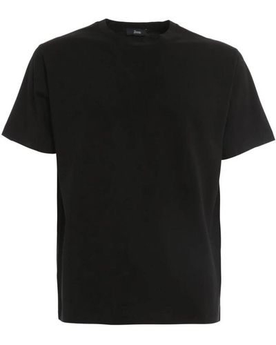 Herno T-shirt e polo nere in misto cotone - Nero