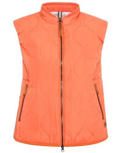 Camel Active Kurze steppweste aus recyceltem polyester,darin weste,stylische outdoor vest - Orange