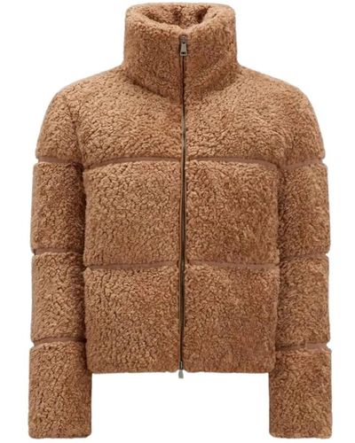 Moncler Jackets > faux fur & shearling jackets - Marron