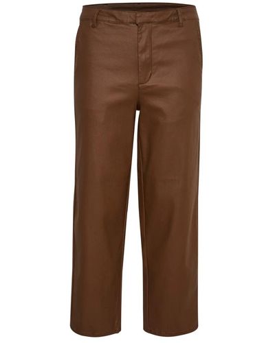 Cream Pantalones culotte modernos soft silt - Marrón