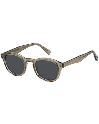 Tommy Hilfiger Sonnenbrille mit m rahmen und grauen gläsern,sonnenbrille mit farbenem rahmen und grauen gläsern - Natur