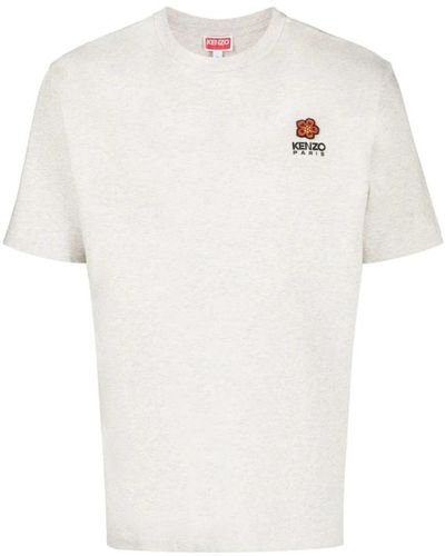KENZO T-shirts & polos ss24,boke flower classic t-shirt pale grey - Weiß