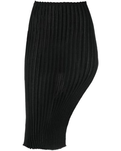 a. roege hove Falda midi de punto de algodón con abertura lateral - Negro