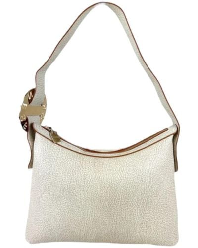 Borbonese Borsa hobo in materiale sabbia - Neutro