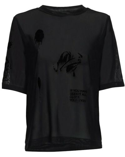 Zoe Karssen T-shirt en maille jaden - Noir
