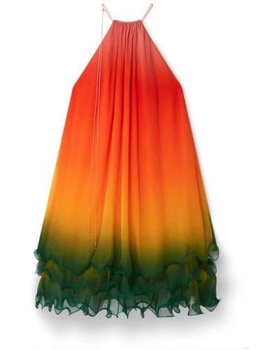 Casablancabrand Regenbogen-gradient-cocktailkleid - Rot