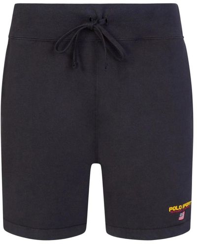 Ralph Lauren Shorts sport logo nero - Blu