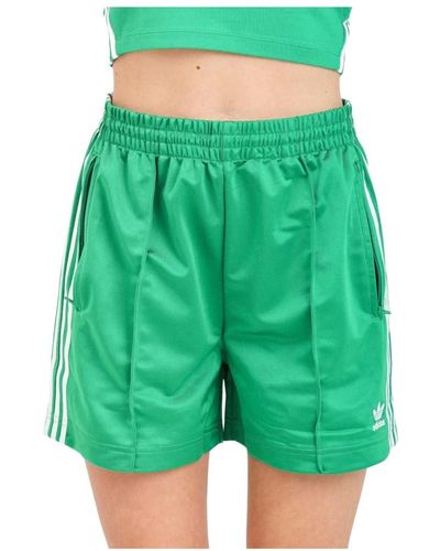 adidas Originals Firebird grün weiß reißverschluss shorts