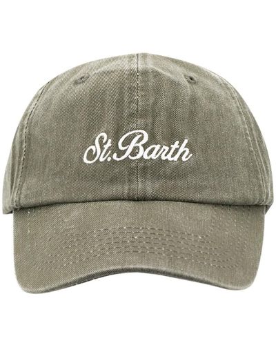 Mc2 Saint Barth Baseball cap mit gesticktem logo - Grün