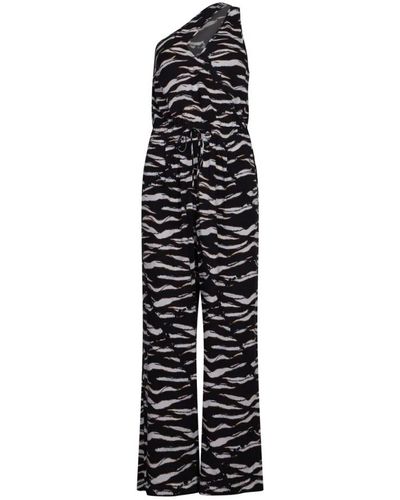 Lala Berlin Zebra print cut-out jumpsuit - Negro