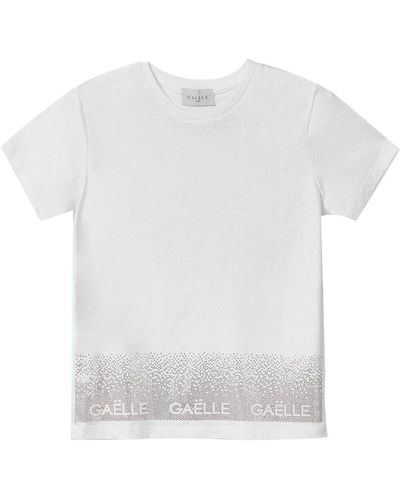 Gaelle Paris Weiße t-shirt und polo kollektion
