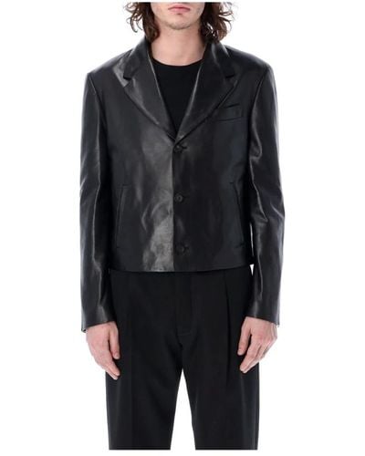 Ferragamo Leather Jackets - Black