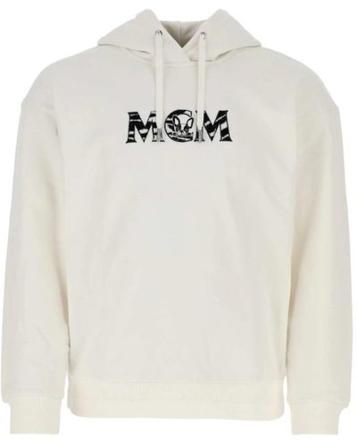 MCM Elfenbeinfarbenes Baumwoll-Sweatshirt - Weiß