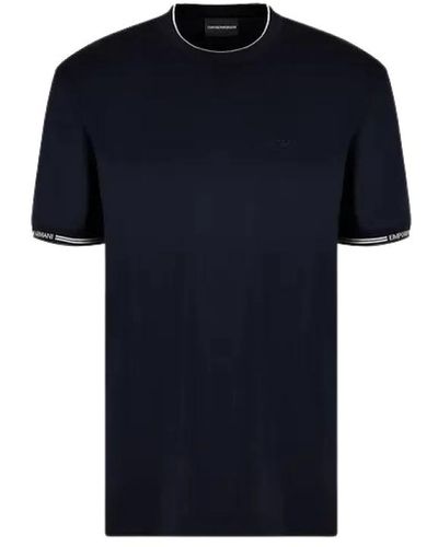 Emporio Armani Navy neck t-shirt - Blau