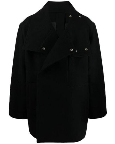 Rick Owens Double-Breasted Coats - Black