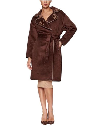 Guess Elegant logo wrap coat - Rot