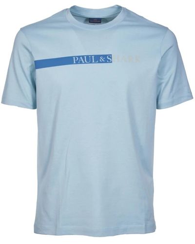 Paul & Shark Logo print baumwoll jersey t-shirt - Blau