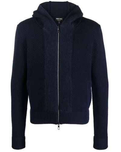 Giorgio Armani Sweatshirts & hoodies > zip-throughs - Bleu