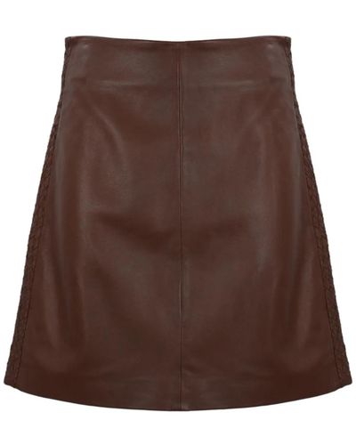 Weekend by Maxmara Leather Skirts - Brown