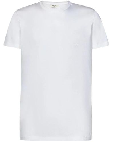 GOLDEN CRAFT T-shirt e polo bianche con ricamo del logo - Bianco