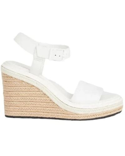 Calvin Klein Keilabsatz sandalen - Weiß