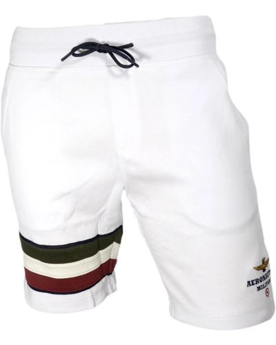 Aeronautica Militare Tricolor frecce bianco bermuda shorts