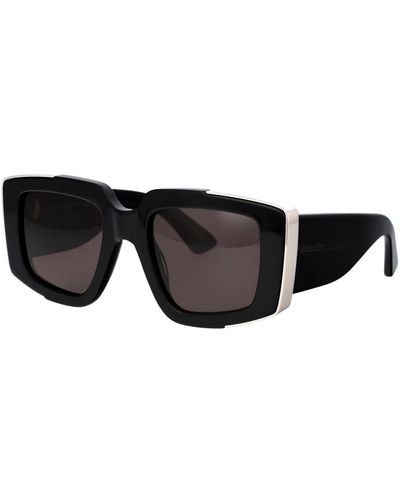 Alexander McQueen Stylische sonnenbrille am0446s - Schwarz