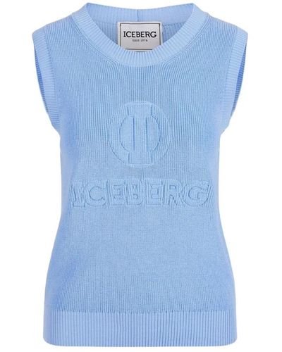 Iceberg Knitwear > round-neck knitwear - Bleu
