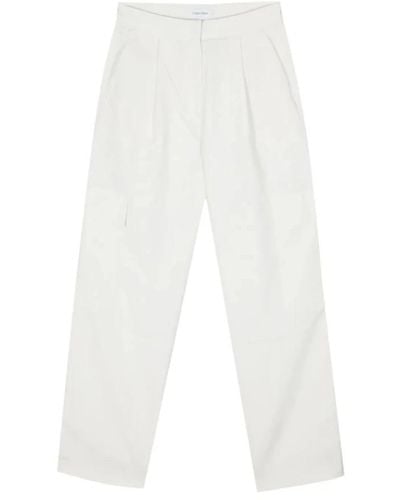 Calvin Klein Trousers > straight trousers - Blanc