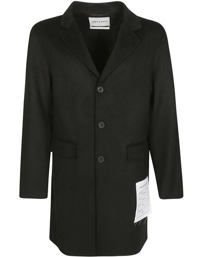 Amaranto Coats > single-breasted coats - Noir