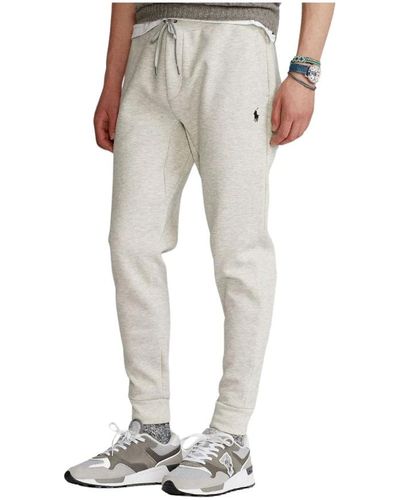 Ralph Lauren Pantalone jogger double-knit grigio