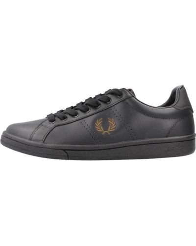 Fred Perry Sneakers casual in pelle per uomo - Nero