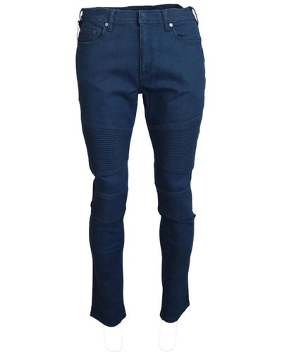 Neil Barrett Blaue baumwoll-tapered-casual-denim-jeans
