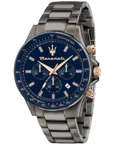 Maserati Sfida chronograph orologio gunmetal blu-rosa - Grigio