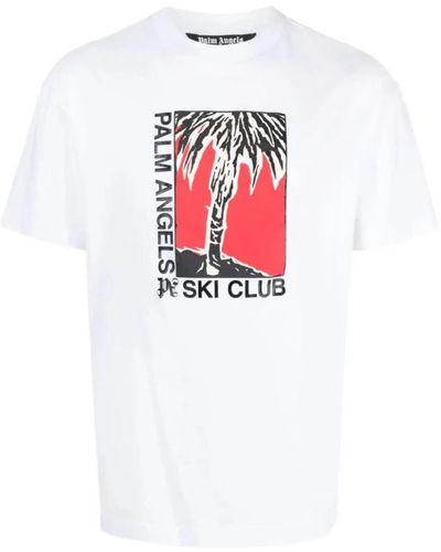 Palm Angels Magliette classica ski club - Rosso