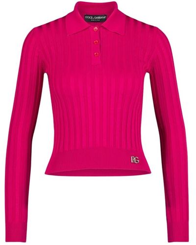 Dolce & Gabbana Polo Shirts - Pink
