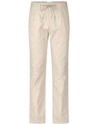 Closed Straight Trousers - Natural