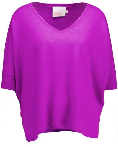 ABSOLUT CASHMERE V-Neck Knitwear - Purple