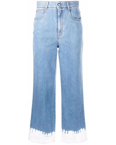 Stella McCartney Tie-dye cropped jeans stylische denim - Blau
