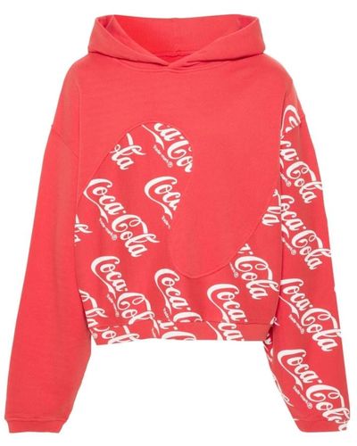 ERL Coca-cola swirl hoodie - Rot
