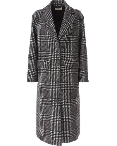 Liviana Conti Single-Breasted Coats - Grey