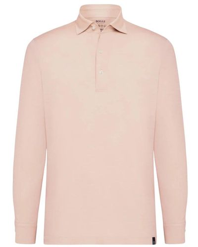 BOGGI Casual shirts,long sleeve tops,polo shirts - Pink