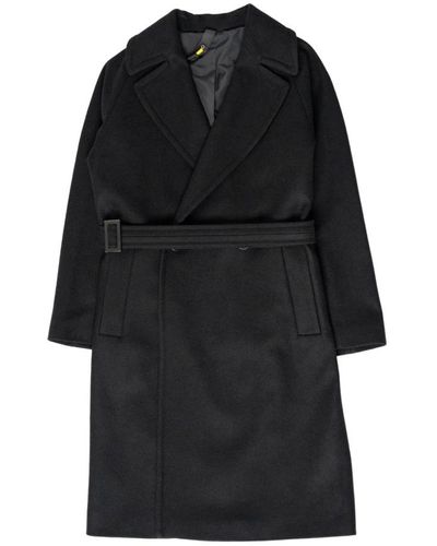 Hevò Belted Coats - Black