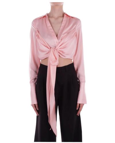 Blugirl Blumarine Rosa logo rücken knopfhemd - Pink